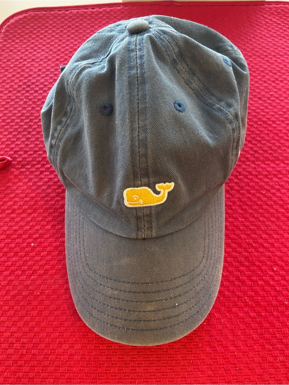 Vineyard Vines Navy Cap with Yellow Whale Patch